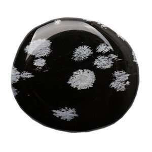 Obsidián vločka placička - cca 3 - 4 cm