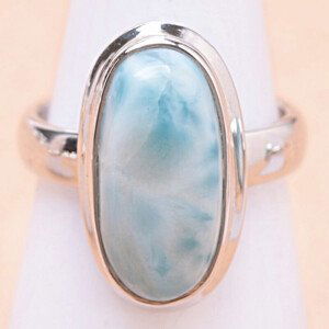 Larimar prsten stříbro Ag 925 LOT223 - 51 mm (US 5,5), 5,8 g