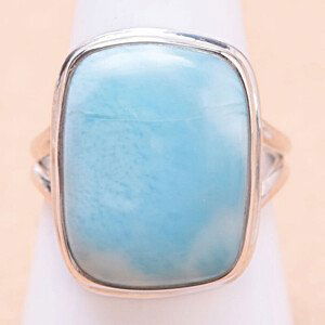 Larimar prsten stříbro Ag 925 LOT226 - 59 mm (US 9), 8,1 g