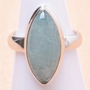 Akvamarín prsten stříbro Ag 925 LOT17 - 51 mm (US 5,5), 5 g