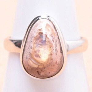 Opál mexický ohnivý prsten stříbro Ag 925 LOT1 - 58 mm (US 8,5), 5,3 g