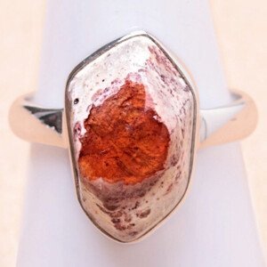 Opál mexický ohnivý prsten stříbro Ag 925 LOT10 - 59 mm (US 9), 5,2 g