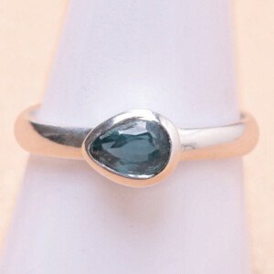 Kyanit broušený prsten stříbro Ag 925 R111 - 59 mm (US 9), 2,9 g