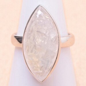Měsíční kámen duhový prsten stříbro Ag 925 R3856 - 54 mm (US 7), 6,3 g
