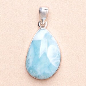 Larimar přívěsek stříbro Ag 925 LOT203 - 2,6 cm, 9,4 g