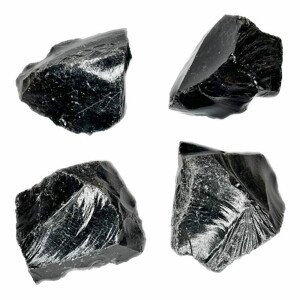 Obsidián stříbrný surový Mexiko - XL - cca 3 - 4 cm