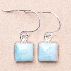 Larimar náušnice stříbro Ag 925 E2533 - 1,2 cm, 4 g