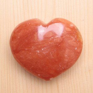 Selenit oranžový Madagaskar srdce SES 2 - 6,2 x 7,4 cm