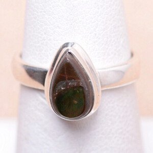 Amolit prsten stříbro Ag 925 R1644 - 52 mm (US 6), 3,7 g