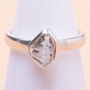 Herkimer diamant prsten stříbro Ag 925 LOT27 - 52 mm (US 6), 2,5 g