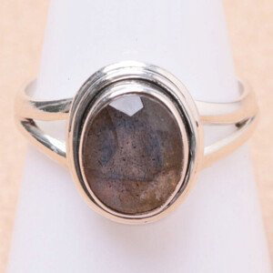 Labradorit prsten stříbro Ag 925 16299 - 57 mm (US 8), 4,4 g