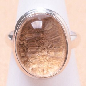 Lodolit - křišťál s inkluzemi prsten stříbro Ag 925 LOT4 - 56mm (US 7,5), 8,6 g