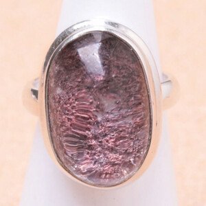 Lodolit - křišťál s inkluzemi prsten stříbro Ag 925 LOT15 - 53 mm (US 6,5), 8,1 g