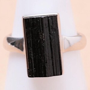 Turmalín skoryl prsten stříbro Ag 925 LOT16 - 53 mm (US 6,5), 5 g