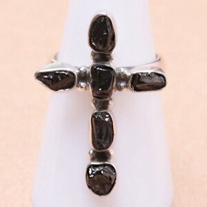 Šungit prsten stříbro Ag 925 LOT17 - 54 mm (US 7), 5,1 g