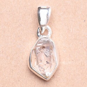 Herkimer diamant přívěsek stříbro Ag 925 LOT40 - 1,3 cm, 1,9 g