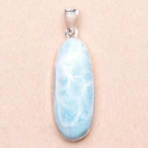 Larimar přívěsek stříbro Ag 925 LOT185 - 3,5 cm, 10,3 g