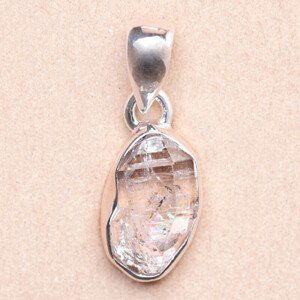 Herkimer diamant přívěsek stříbro Ag 925 LOT52 - 1,4 cm, 2,1 g