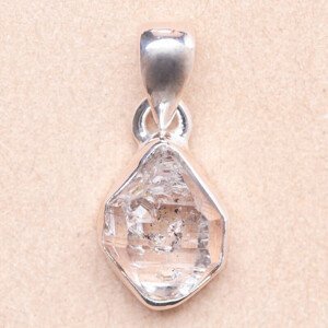 Herkimer diamant přívěsek stříbro Ag 925 LOT55 - 1,3 cm, 2,1 g