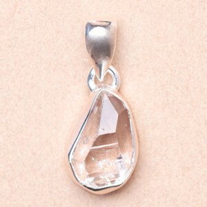 Herkimer diamant přívěsek stříbro Ag 925 LOT57 - 1,4 cm, 2,4 g
