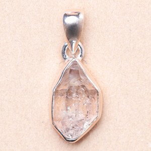 Herkimer diamant přívěsek stříbro Ag 925 LOT58 - 1,6 cm, 2,9 g