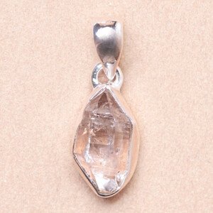 Herkimer diamant přívěsek stříbro Ag 925 LOT59 - 1,5 cm, 2,2 g