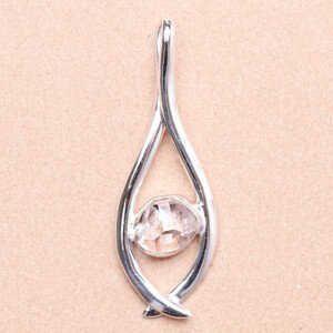 Herkimer diamant design přívěsek stříbro Ag 925 LOT1 - 4,4 cm, 3,4 g