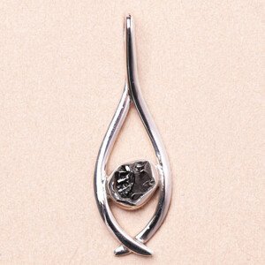 Šungit přívěsek stříbro Ag 925 LOT9 - 4,4 cm, 3 g
