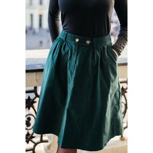Manšestrová sukně Celeste zelená Velikost: M
