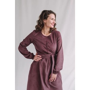 Manšestrové šaty Diana lilkově fialové Velikost: XL