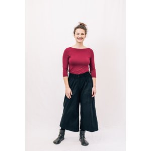 Manšestrové culottes Michele černé Velikost: L