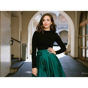Jednobarevná zavinovací sukně Zelená Typ zavinovací sukně: Standardní