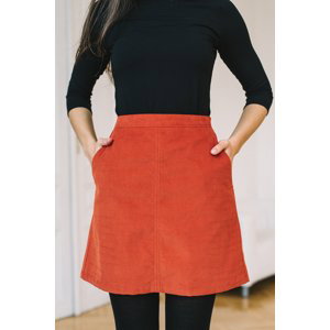 Manšestrová sukně Nora terracotta Velikost: XL