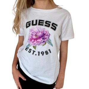 Dámské triko GUESS V4YI15 PEONY bílé