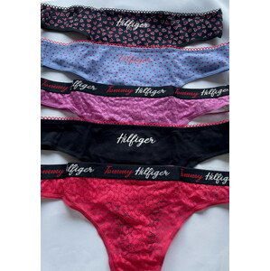 Dámská tanga Tommy Hilfiger UW3200 HOLIDAY 5 PACK