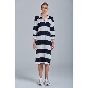 ŠATY GANT D1. FEMININE STRIPED RUGGER DRESS modrá S