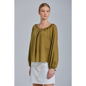 KOŠILE GANT D1. VOLUMINOUS SLEEVE BLOUSE zelená 38