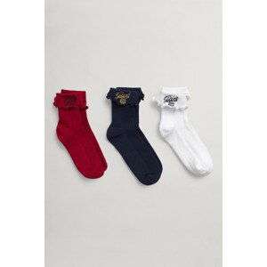 PONOŽKY GANT D1. SCRIPT SHIELD SOCKS 3-PACK modrá 22/25