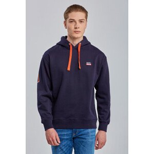 MIKINA GANT D2. RETRO LOGO RELAXED HOODIE modrá M