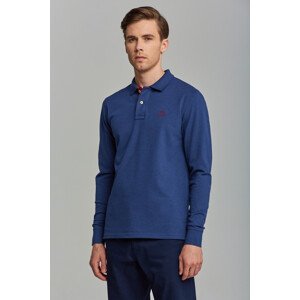 POLOKOŠILE GANT CONTRAST COLLAR PIQUE LS RUGGER modrá S