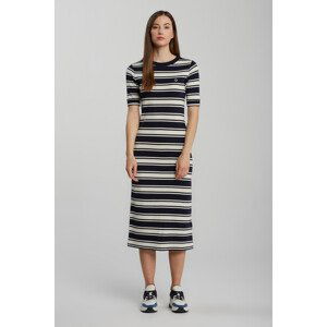 ŠATY GANT D1. STRIPED SS JERSEY DRESS modrá S