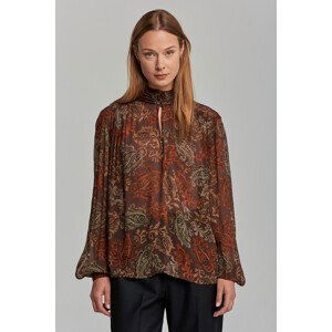 KOŠILE GANT D2. PAISLEY BOW BLOUSE hnědá 34