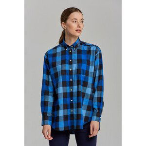 KOŠILE GANT D2. PP RELAXED CHECK SHIRT modrá 36