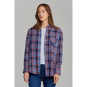 KOŠILE GANT D1. RELAXED CHECK FLANNEL SHIRT modrá 36