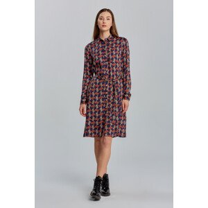 ŠATY GANT D1. PP KNOT PRINT SHIRT DRESS modrá 38