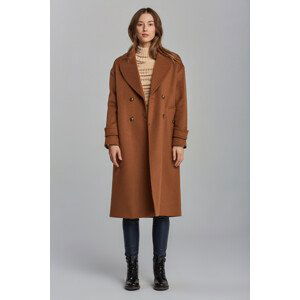 KABÁT GANT D2. WOOL BLEND COCOON OVERCOAT hnědá L