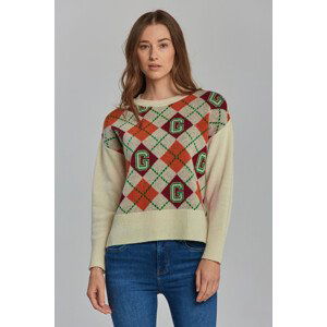 SVETR GANT D1. ARGYLE C-NECK bílá XS