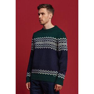 SVETR GANT D2. HOLIDAY FAIR ISLE C-NECK modrá M