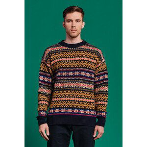 SVETR GANT D2. FAIR ISLE C-NECK modrá XL