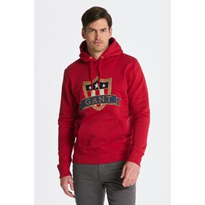 MIKINA GANT D1. GANT BANNER SHIELD HOODIE červená L